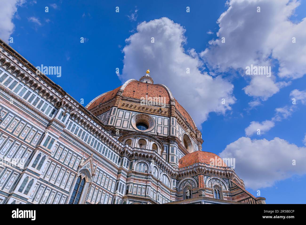 Cathedral of Santa Maria del Fiore in Florence, Italy: detail view of ...