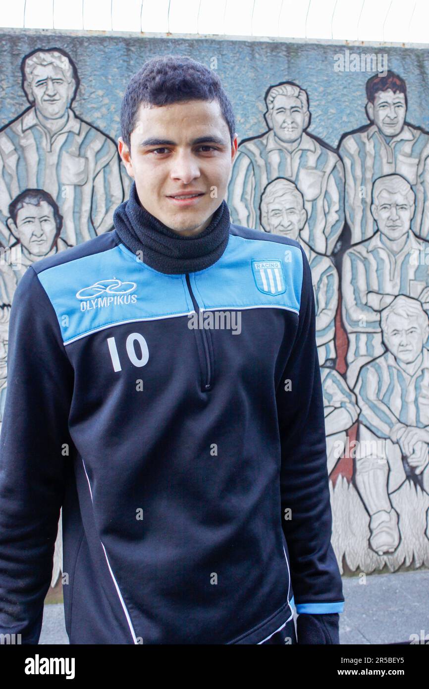 Avellaneda, Argentina, 3, August, 2011. Colombian Giovanni Moreno poses after training with Racing Club. Credit: Fabideciria. Stock Photo