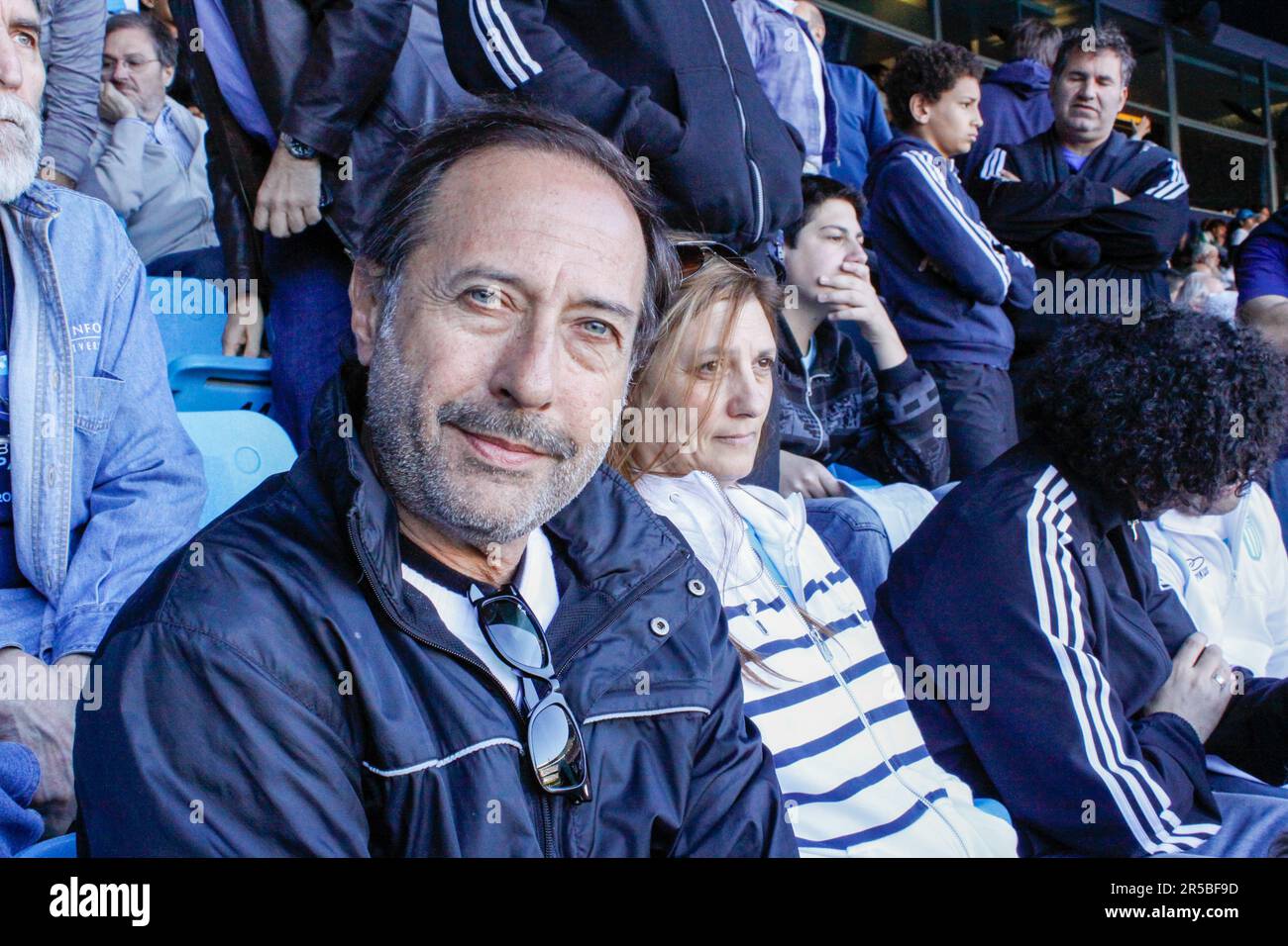 Avellaneda, Argentina, 2, October, 2011. Guillermo Francella in the preview of the match between Racing Club and Club Atletico Independiente. . Credit Stock Photo