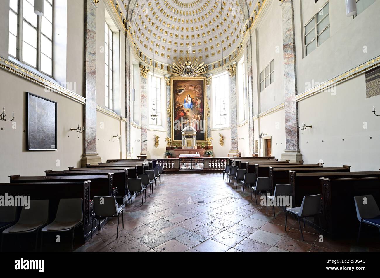 Vienna, Austria. Church at the court. The classical altar room Stock Photo