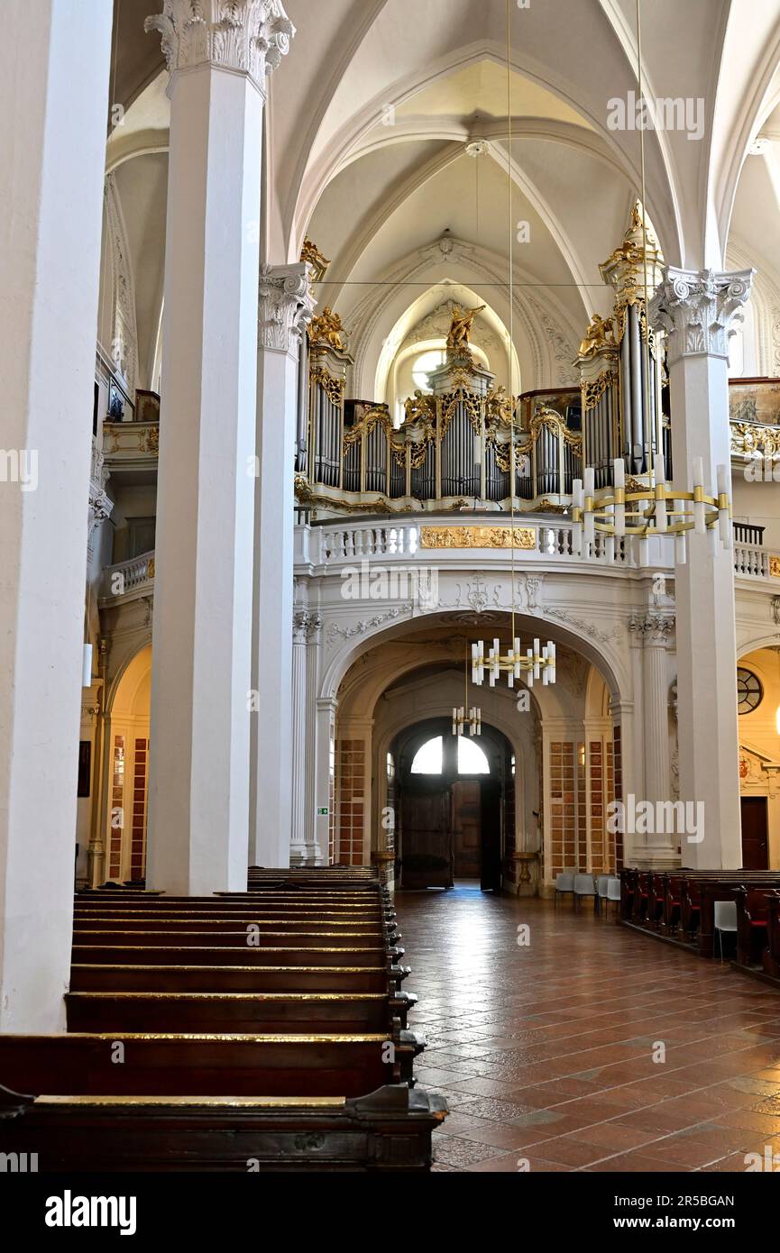 Vienna, Austria. Church at the court. organ gallery and organ; erected in 1763 Stock Photo