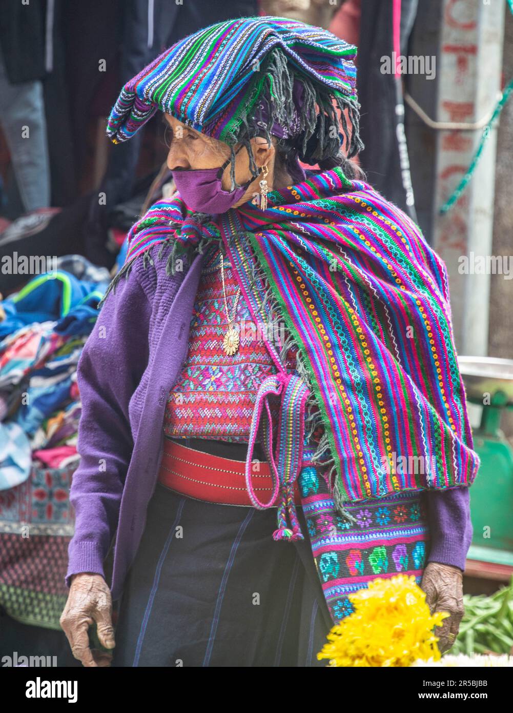 The traditional highlanders, Todos Santos Cuchumatán, Huehuetenango, Guatemala Stock Photo