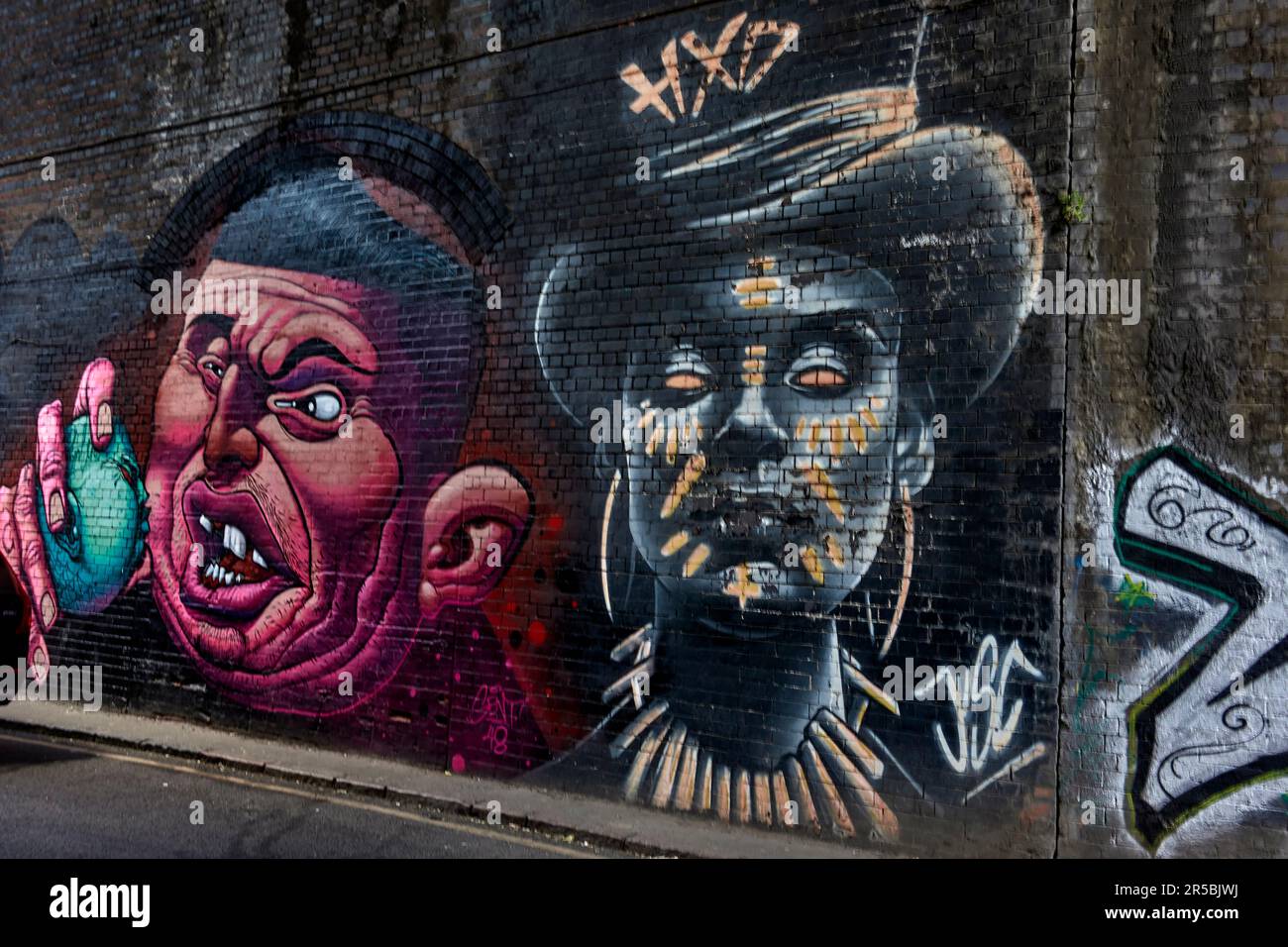 Graffiti street art, Birmingham, England UK Stock Photo