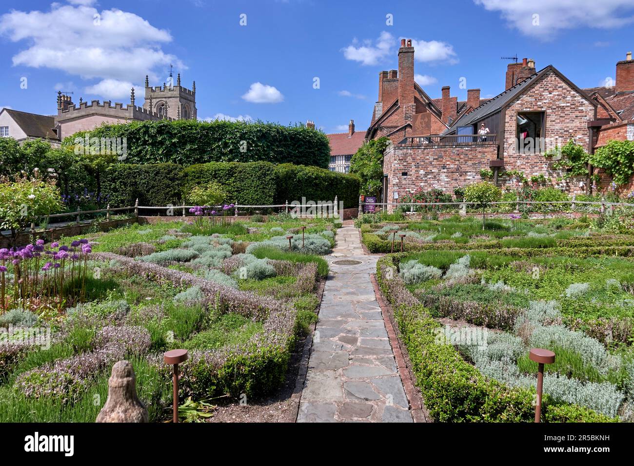 The Knot Garden, New Place and Nash's House. Stratford upon Avon, England UK Stock Photo