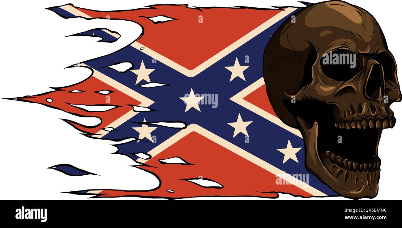 Confederate Flag And Skull