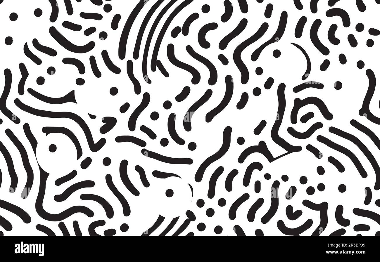 Simple black and white abstract seamless pattern Stock Vector Image ...