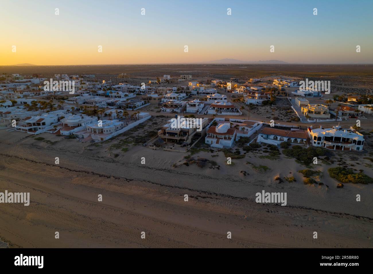 An aerial view of Las Conchas Beachfront in Puerto Penasco, Mexico Stock Photo Alamy