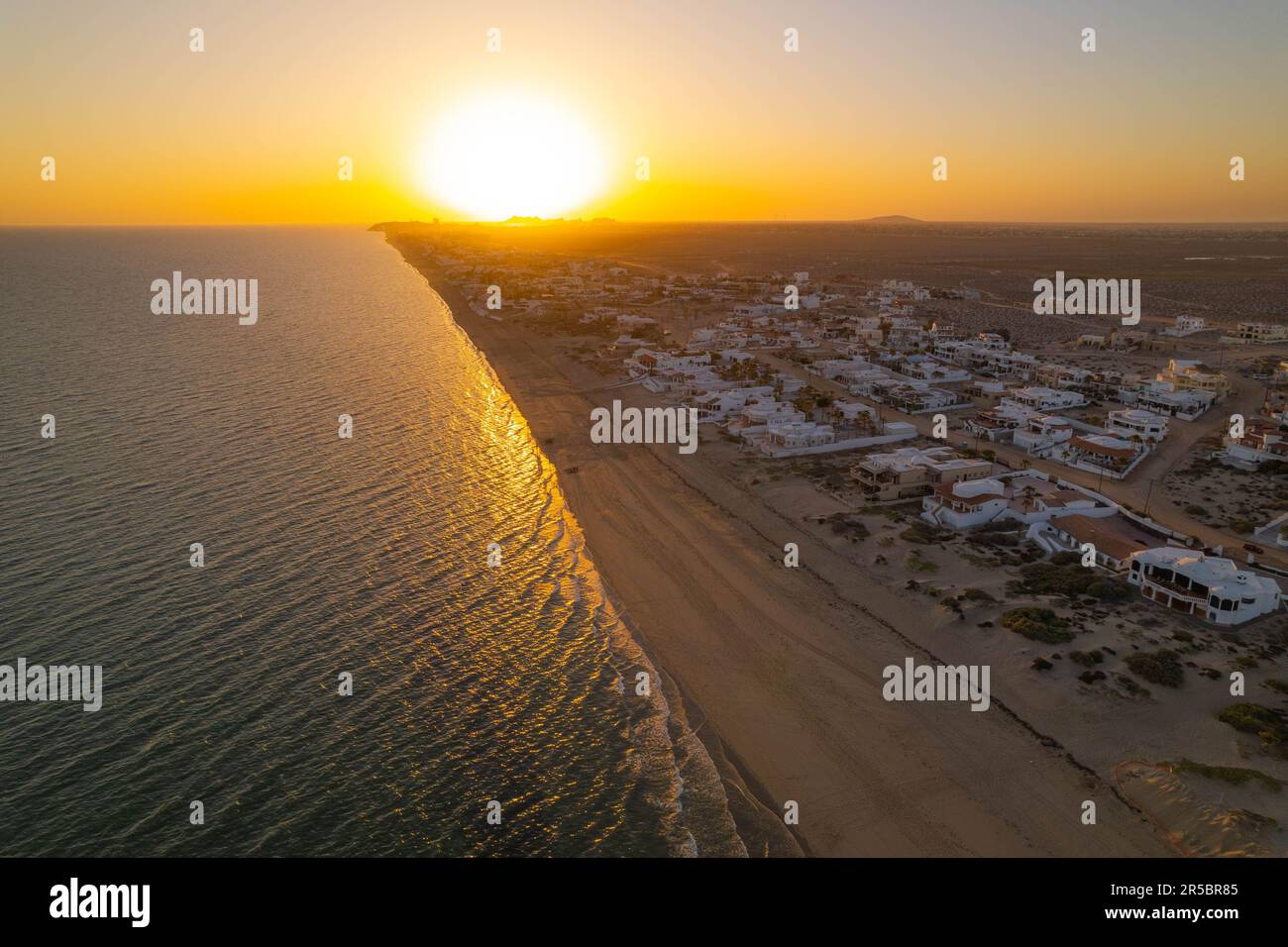 An aerial view of Las Conchas Beachfront in Puerto Penasco, Mexico Stock Photo Alamy