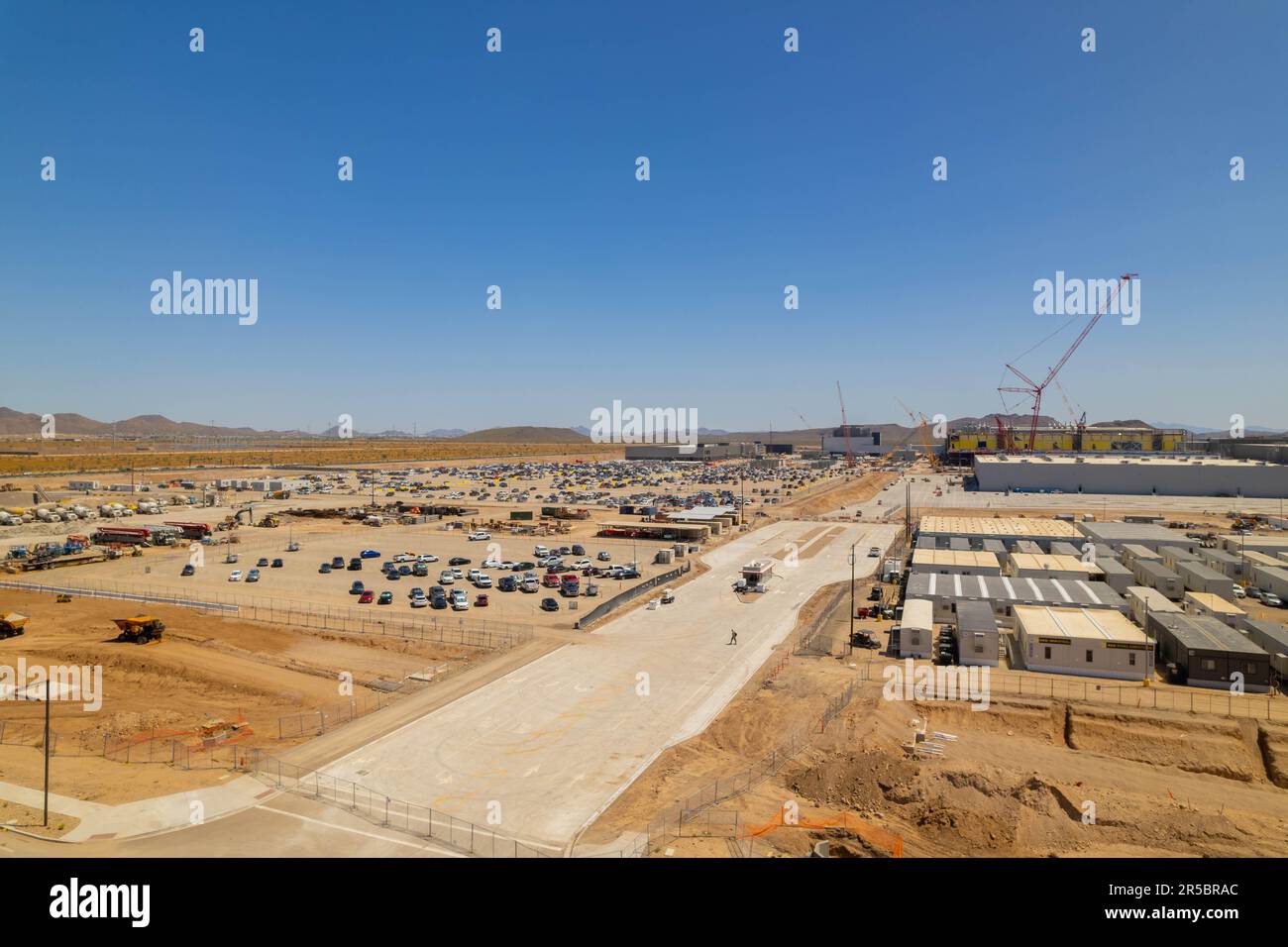 An aerial view of Taiwan semiconductors Mega Factory under construction ...