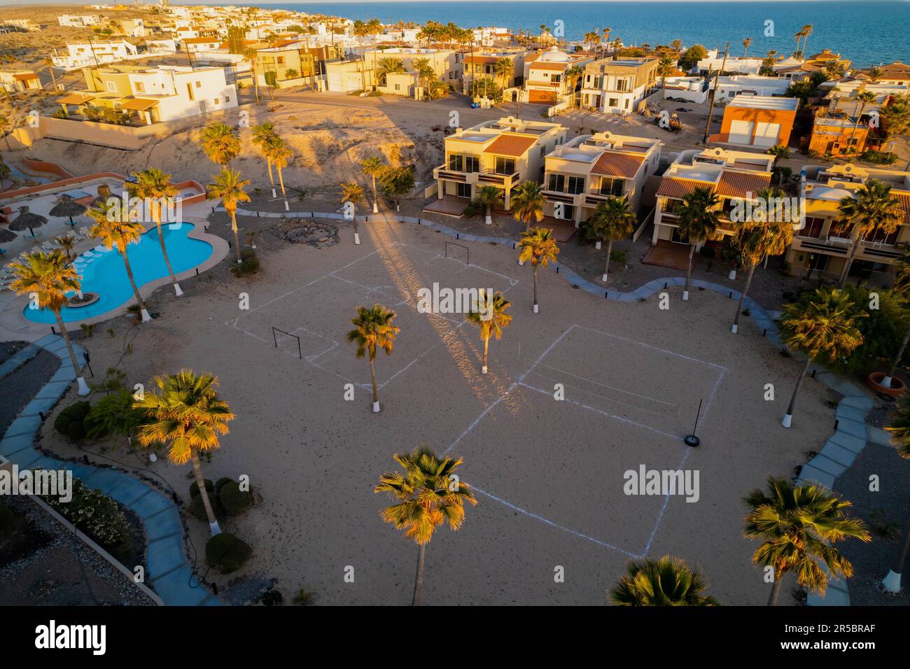 An aerial view of Las Conchas Beachfront in Puerto Penasco, Mexico Stock Photo Alamy