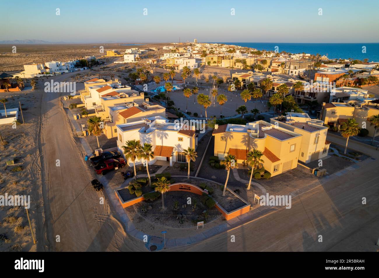 An aerial view of Las Conchas Beachfront in Puerto Penasco, Mexico Stock Photo Alamy