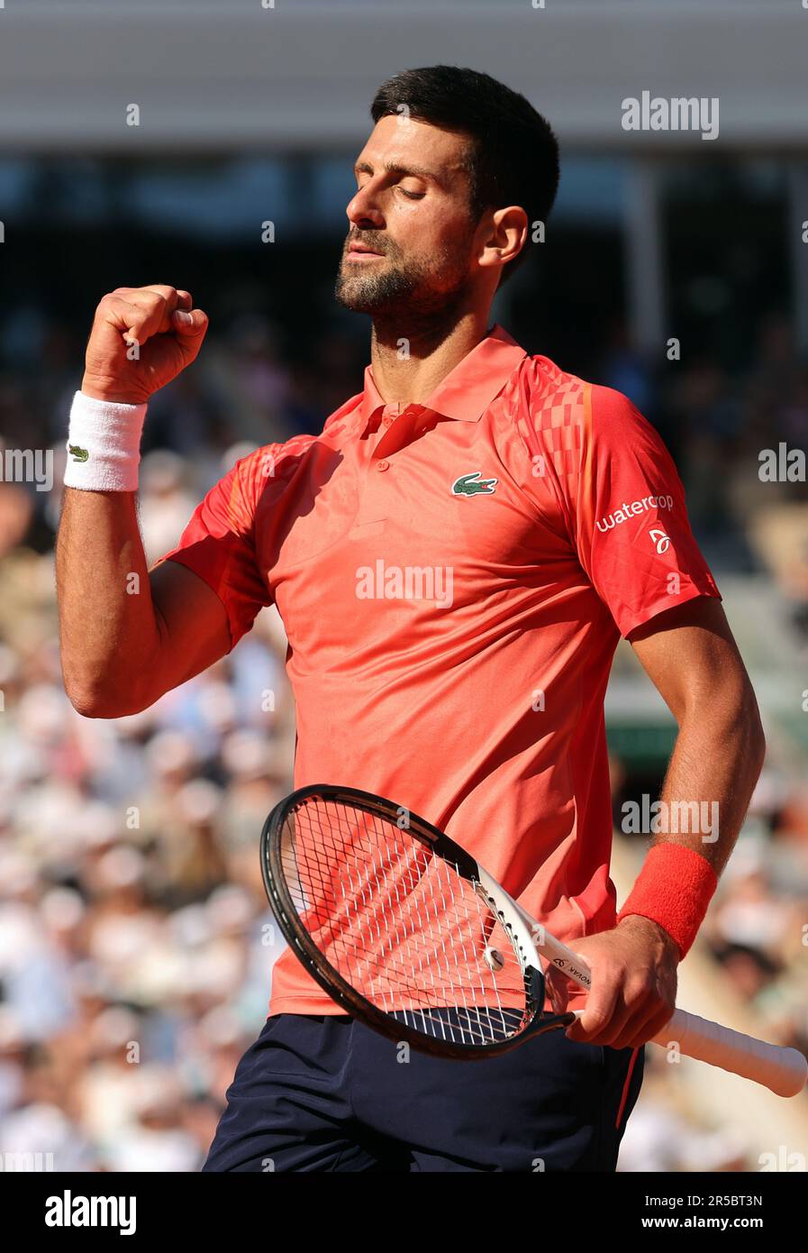 Paris, France. 02nd June, 2023. Third-seeded Novak Djokovic of Serbia plays against Alejandro Davidovich Fokina of Spain during their third-round match at the Roland Garros French Tennis Open in Paris, France, on Friday, June 2, 2023. Djokovic won 7-6, 7-6, 6-2. Photo by Maya Vidon-White/UPI Credit: UPI/Alamy Live News Stock Photo