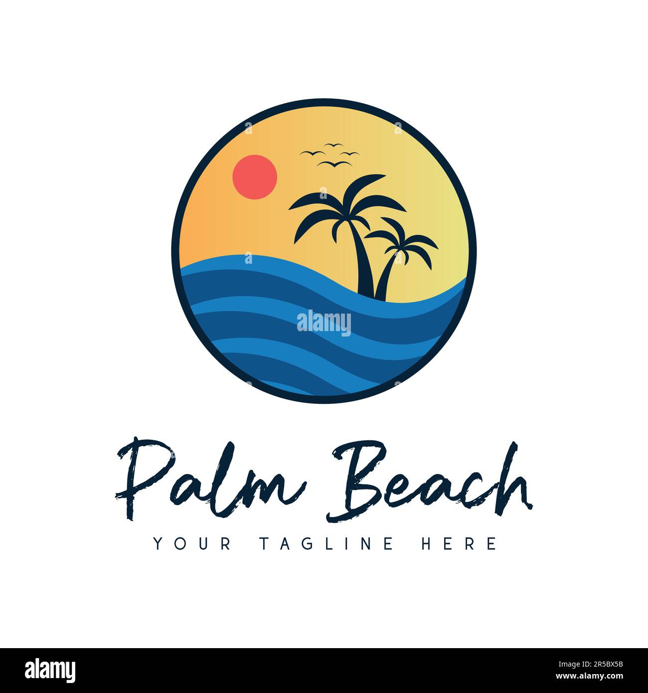 Palm Beach Logo Design Summer Holidays Logotype Stock Vector Image palm-beach-logo-design-summer-holidays-logotype-stock-vector-image
