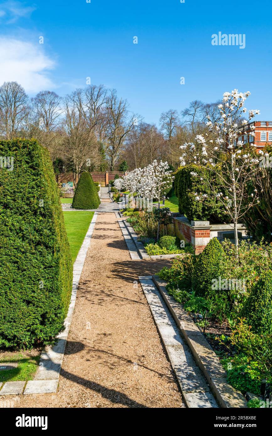 LONDON, UK MARCH 30, 2021 Golders Hill Park is a formal park in