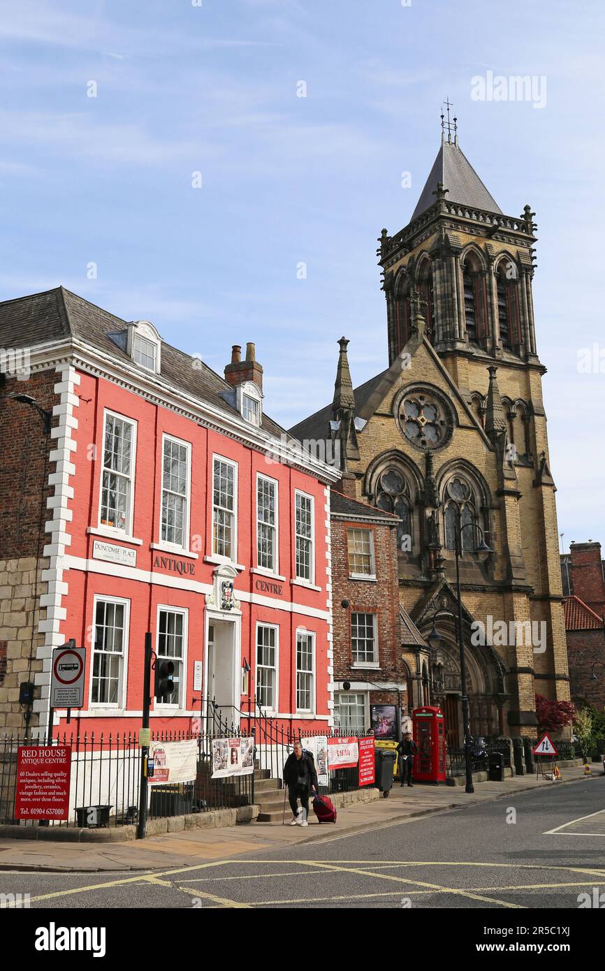 Red House Antique Centre and York Oratory, Place, York, North Yorkshire, England, Great
