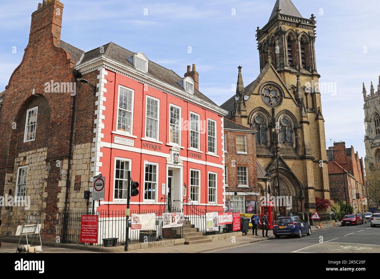 Red House Antique Centre and York Oratory, Place, York, North Yorkshire, England, Great