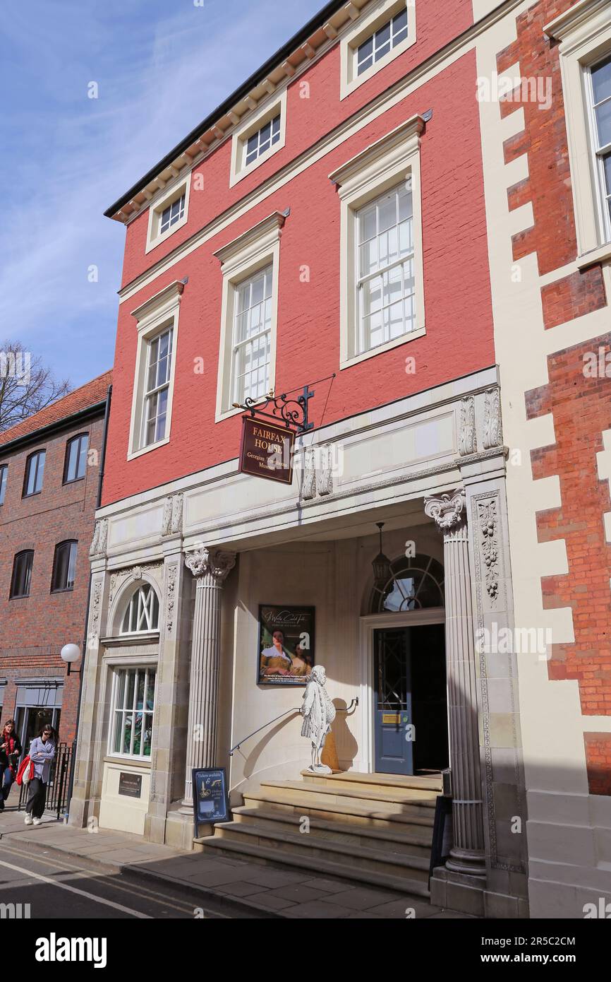 Fairfax House Museum entrance, Castlegate, York, North Yorkshire, England, Great Britain, United