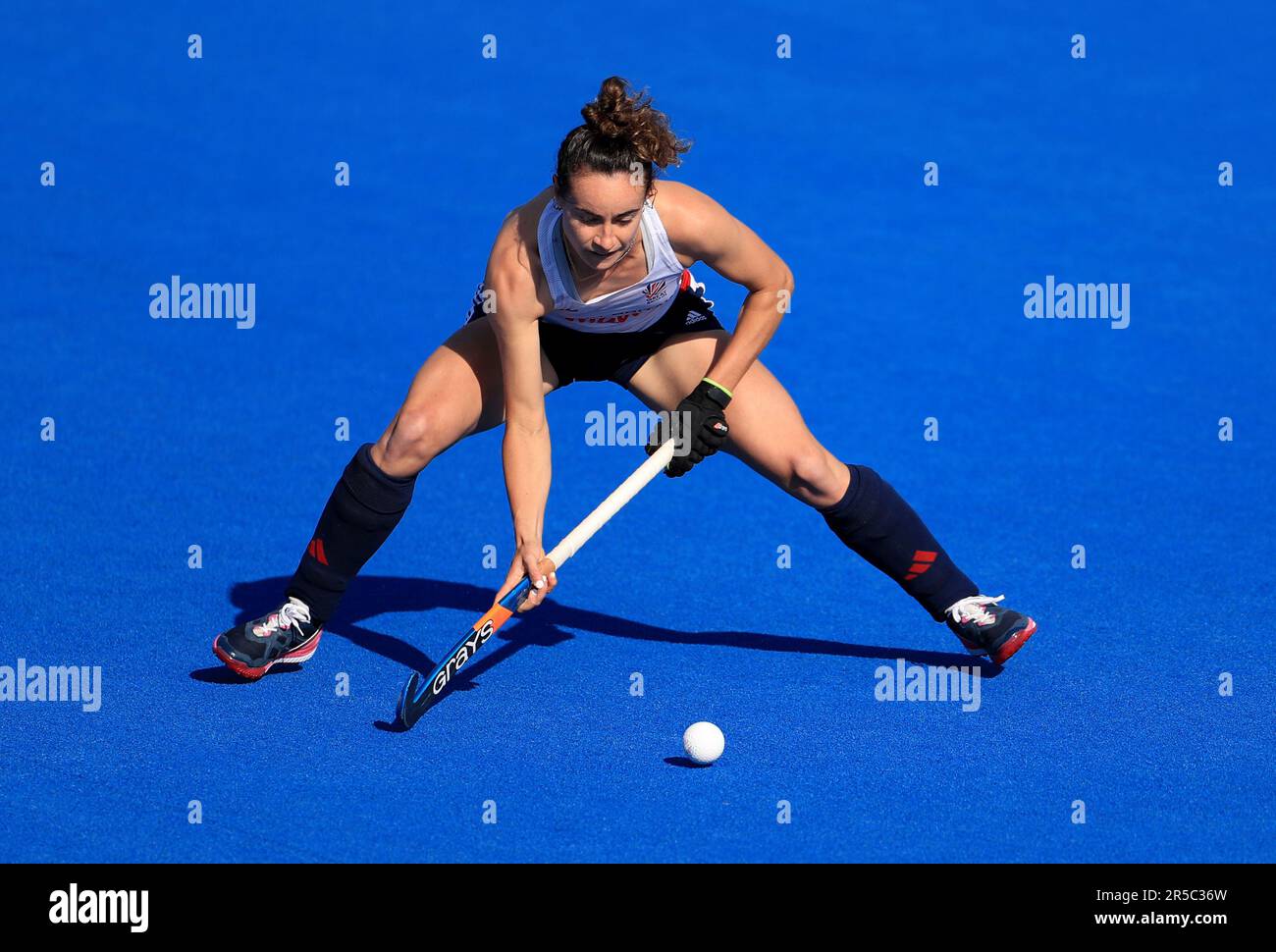 Great Britain's Fiona Crackles in action during the FIH Hockey Pro League women's match at Lee Valley, London. Picture date: Friday June 2, 2023. Stock Photo