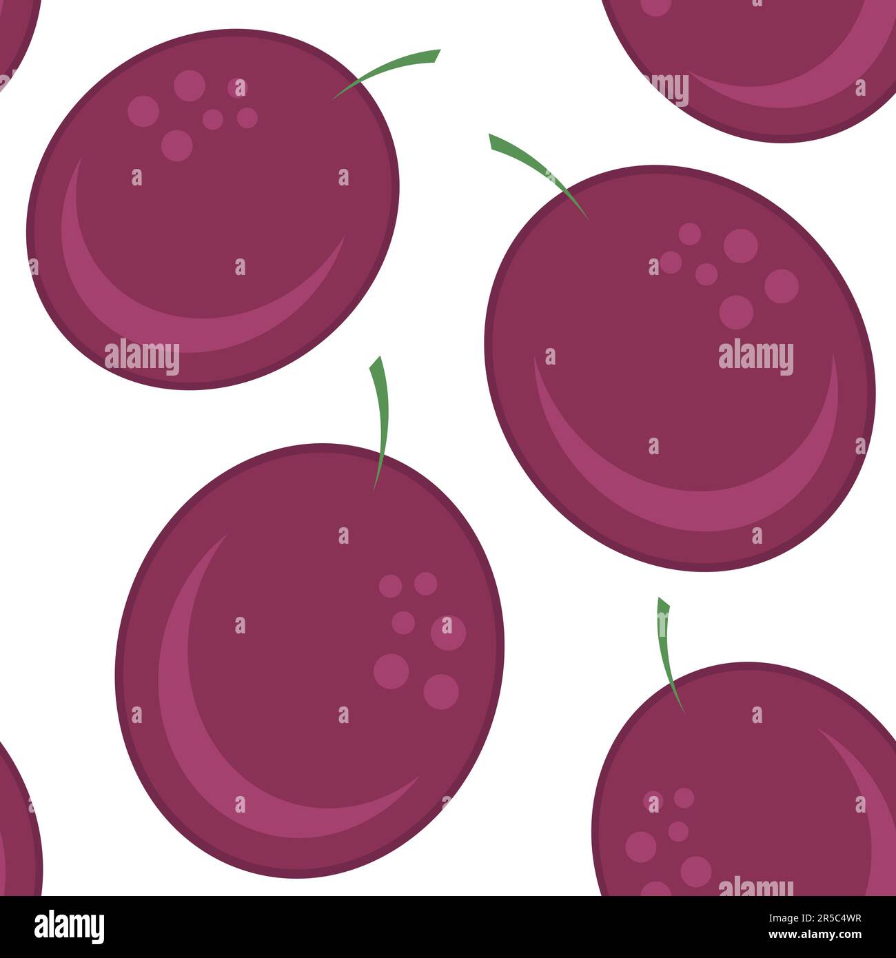 Vector Seamless Passion Fruit Pattern with Brown Seeds on White ...