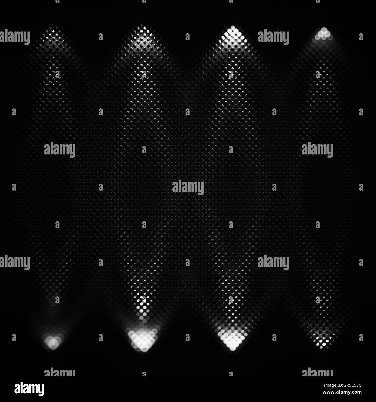 Indicator Light Ridges Texture Spot photometric lights. Metal textured surface. Illuminated show party ...
