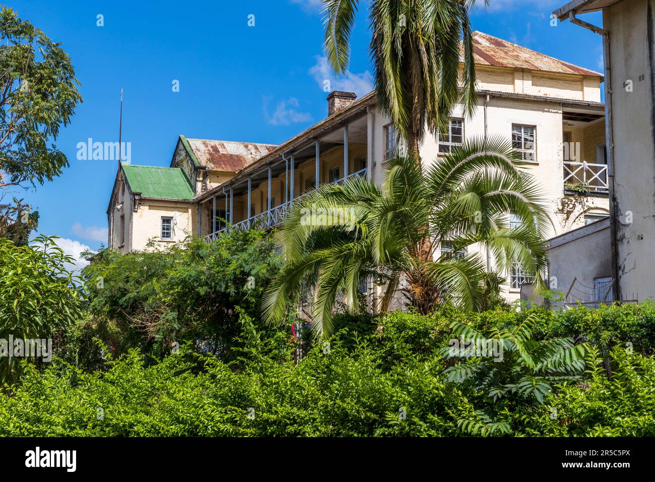 Colonial buildings in Zomba, Malawi Stock Photo