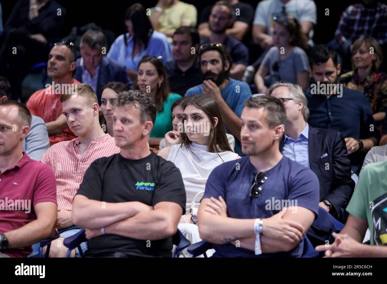 Zadar, Croatia. 02nd June, 2023. Audience during panel The Longest wave at Sport Media Festival, in Zadar, Croatia, June 2, 2023. Photo: Sime Zelic/PIXSELL Credit: Pixsell/Alamy Live News Stock Photo