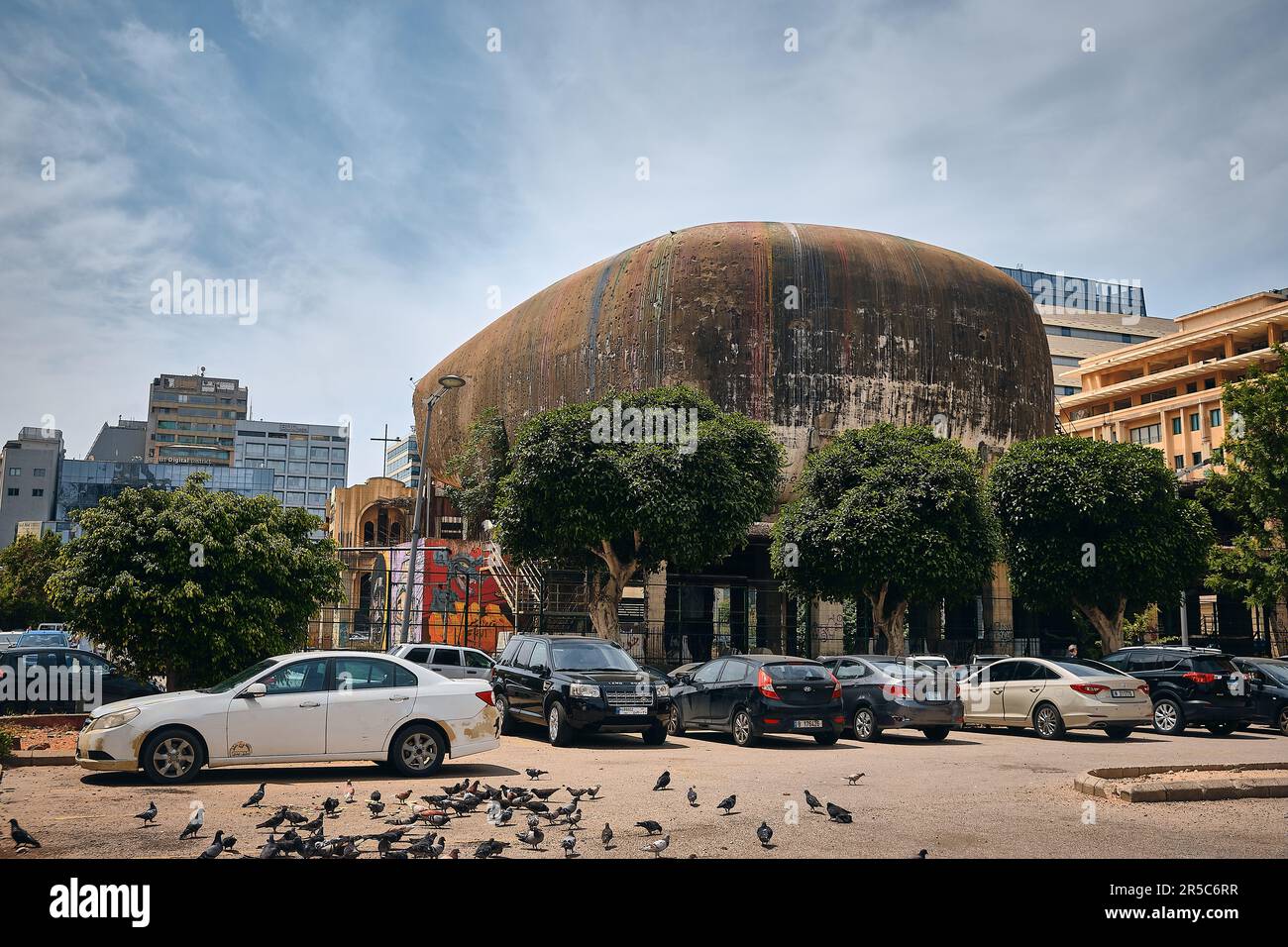 The Egg, or the Dome, is an unfinished cinema building in Beirut