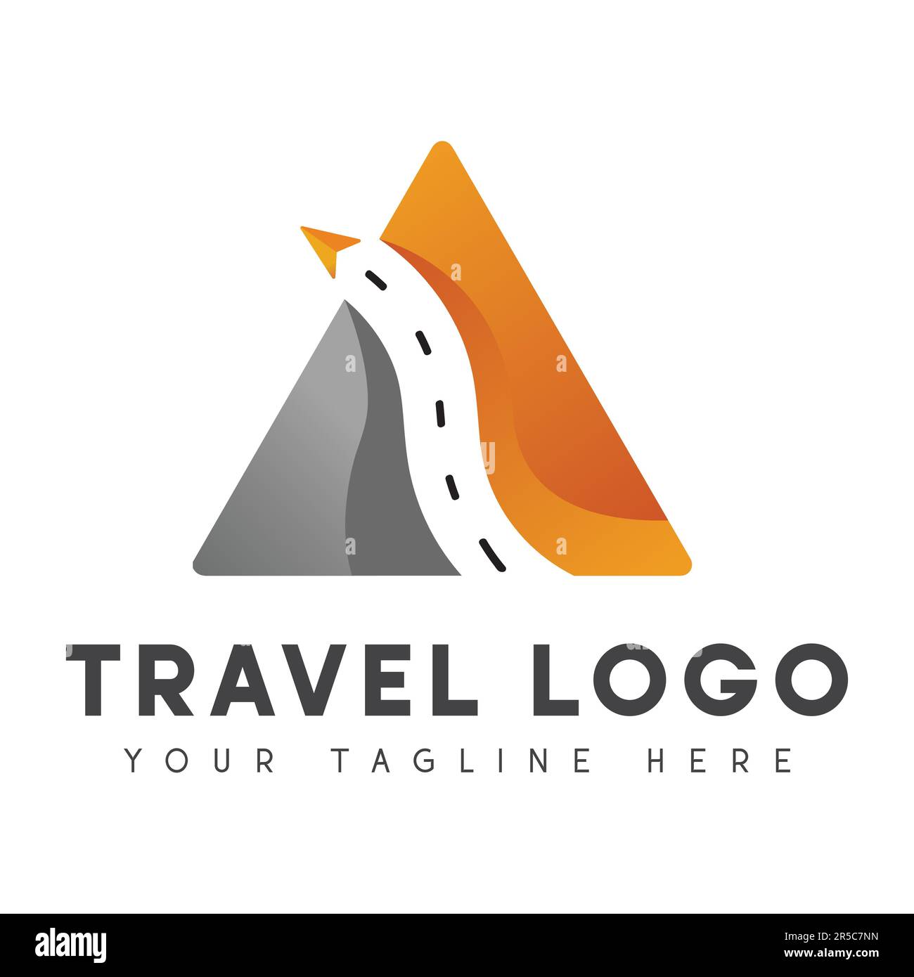 Travel Logo Design Navigation Logotype Directional Icon Stock Vector