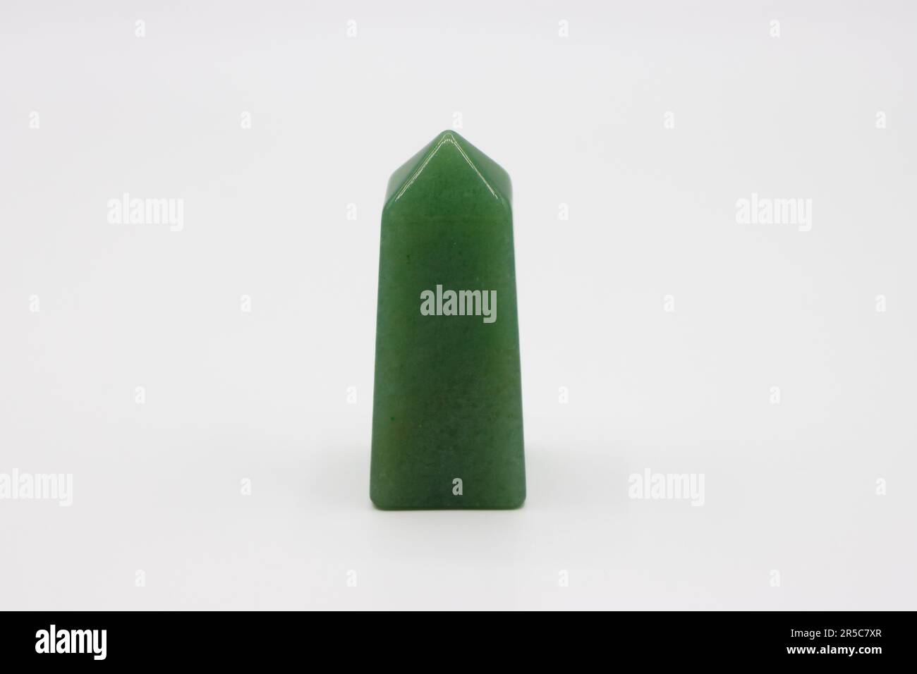 Green quartz isolated on white background Stock Photo