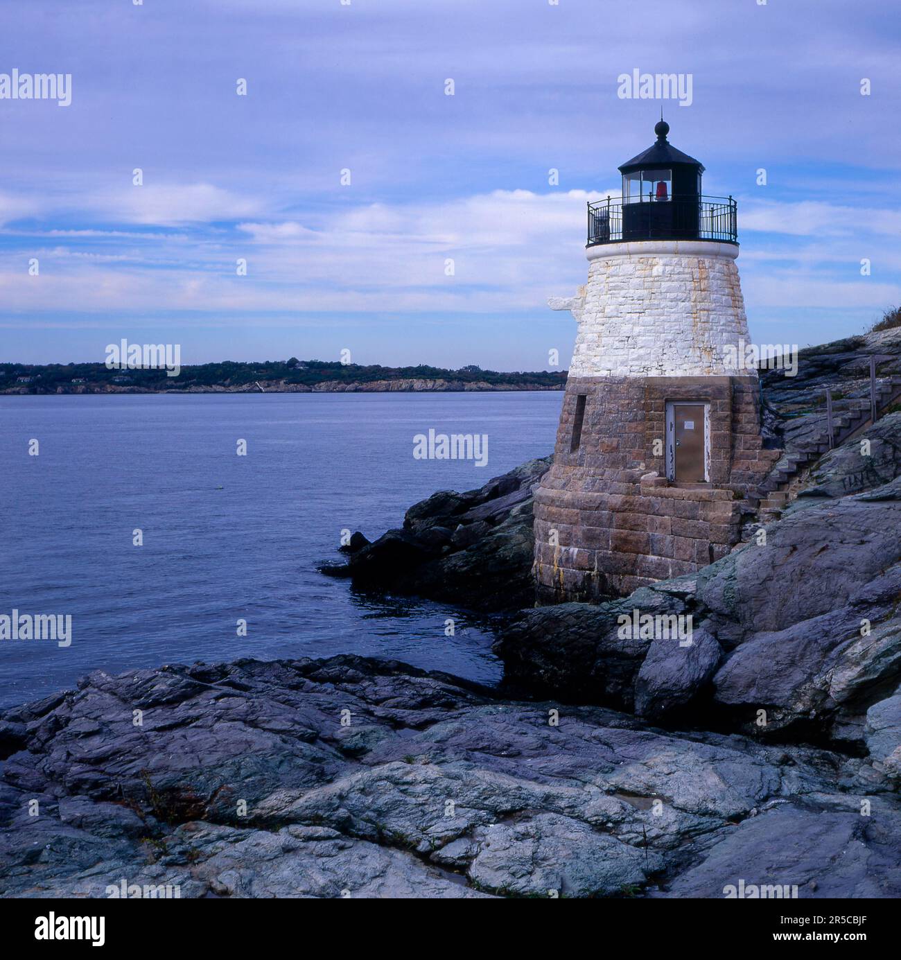 USA, Rhode Island, Newport, Castle Hill lighthouse (1890), lighthouse ...