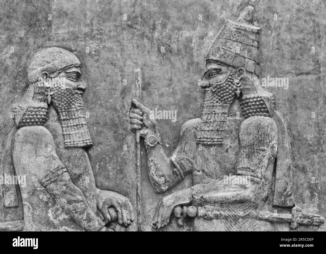 Dating back to 3500 B.C., Mesopotamian art war intended to serve as a way to glorify powerful rulers and their connection to divinity Stock Photo