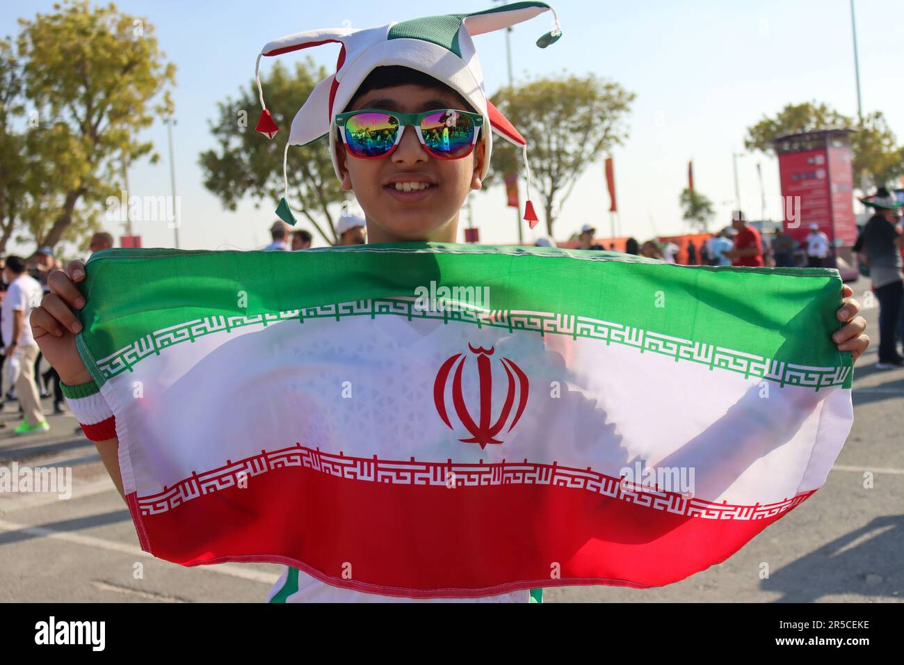 Doha, Qatar. 21th November 2022. Fan of Iran before the match between