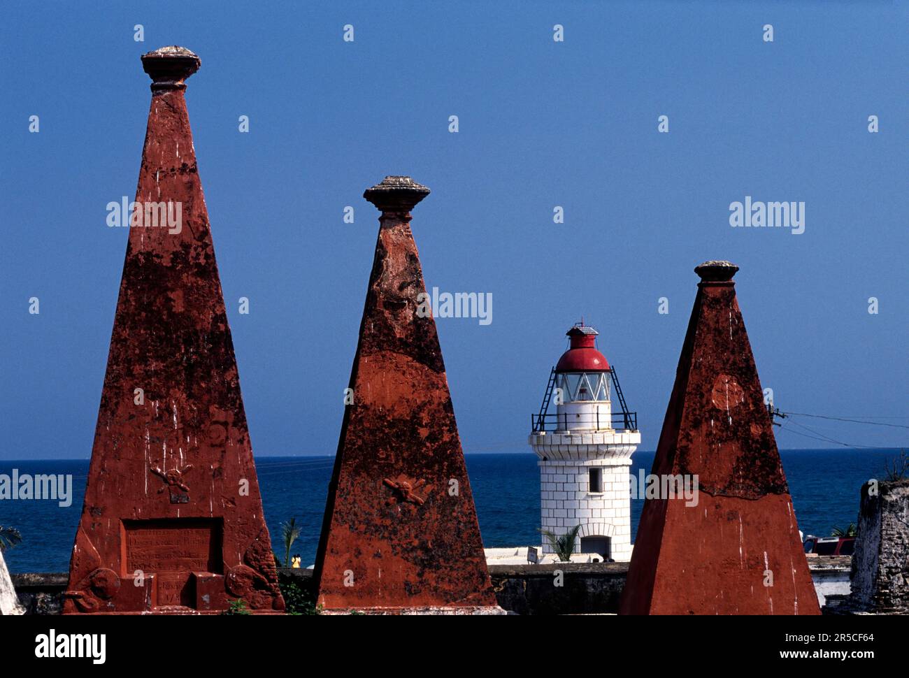 17th century Dutch cemetery and old light house in Bheemunipatnam near