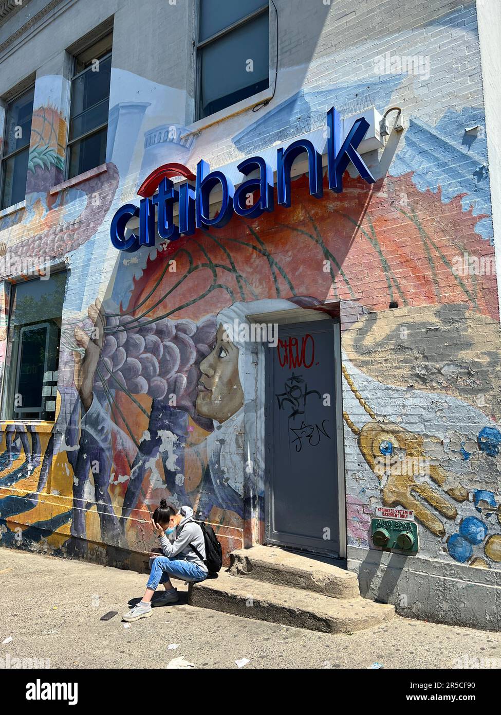 Mural on a CITIBANK building on 5th Avenue in the Sunset Park