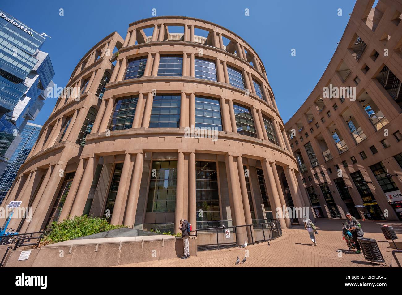 Vancouver, British Columbia - May 26, 2023: Views of Vancouvers landmark central library. Stock Photo