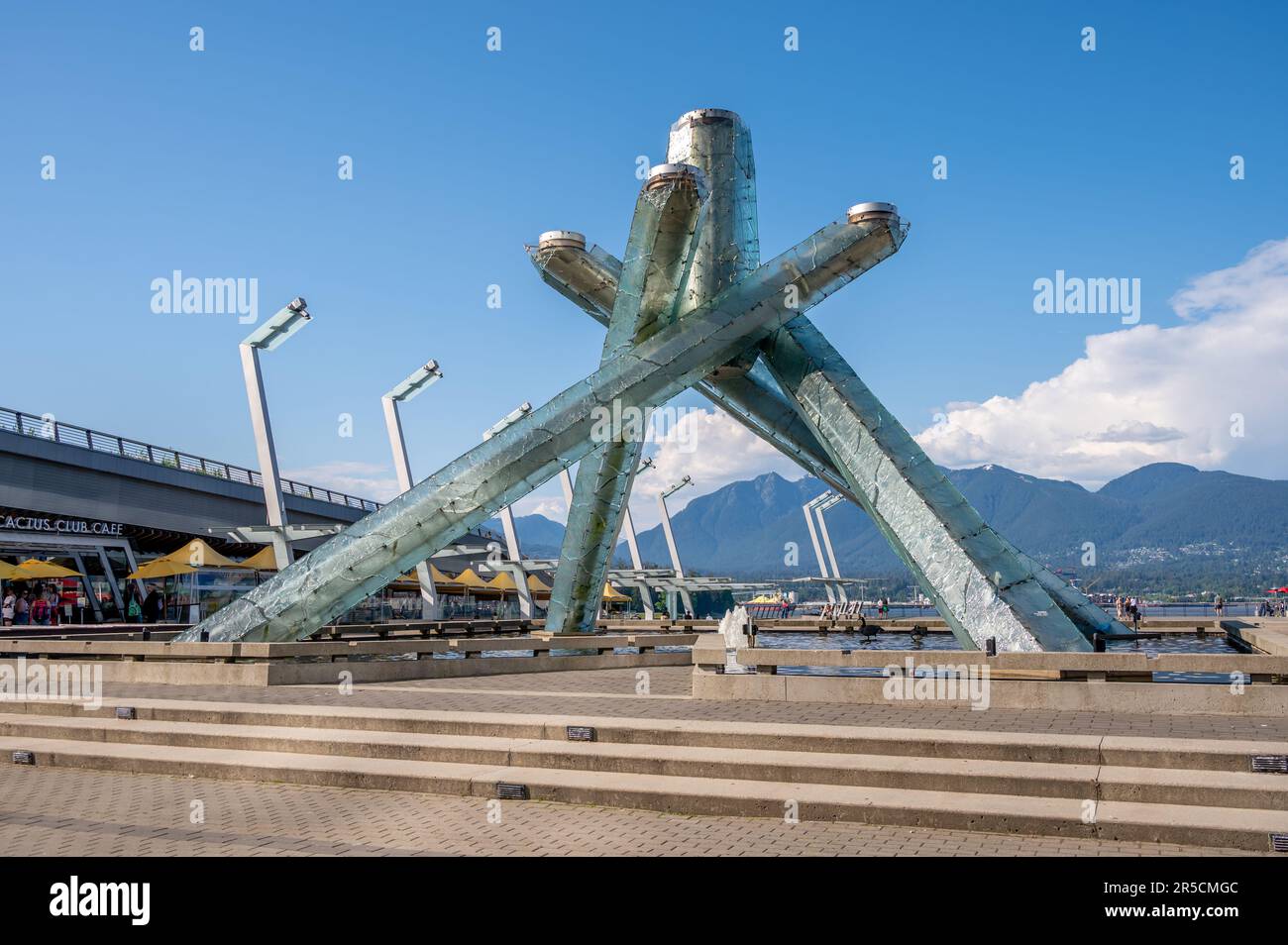 Vancouver, British Columbia May 26, 2023 Olympic Cauldron at the Vancouver Convention Centre
