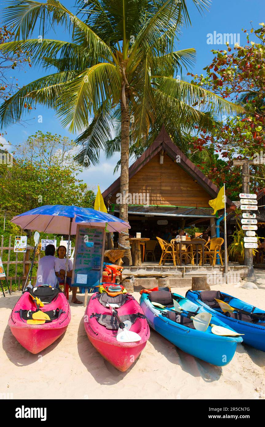 Beach bar at Rai Leh West Beach, Krabi, Thailand Stock Photo