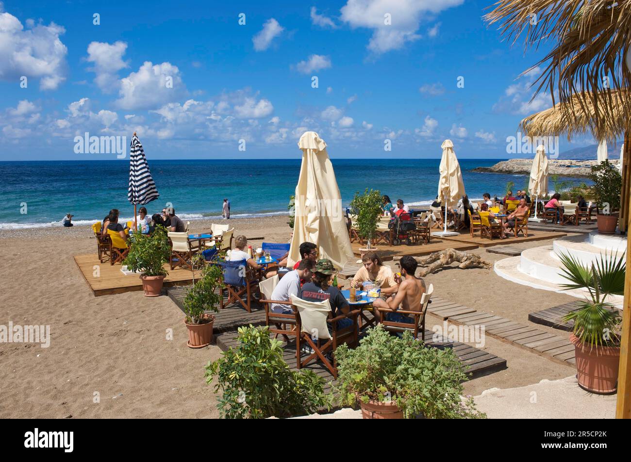 Beach cafe' in Lakki, Akamas Peninsula, South Cyprus, South Cyprus Stock Photo