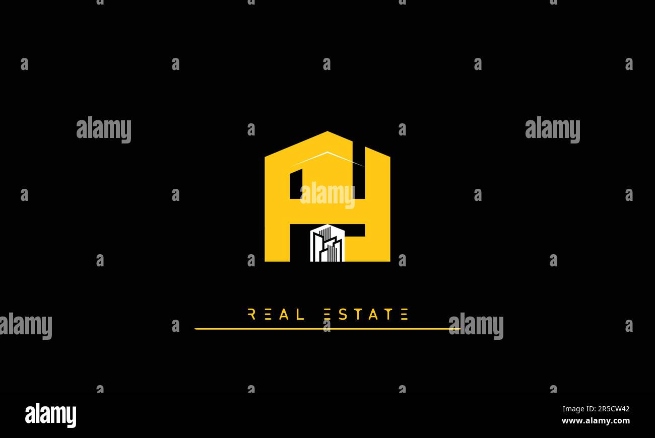 Real Estate letters Modern Creative logo PY , YP Stock Vector