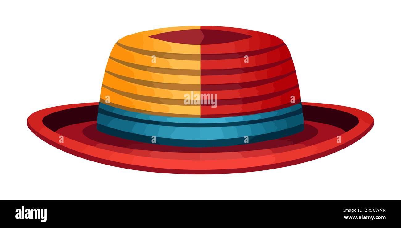 Cute hat. Man hat isolated on white background. Cartoon hat. Vector