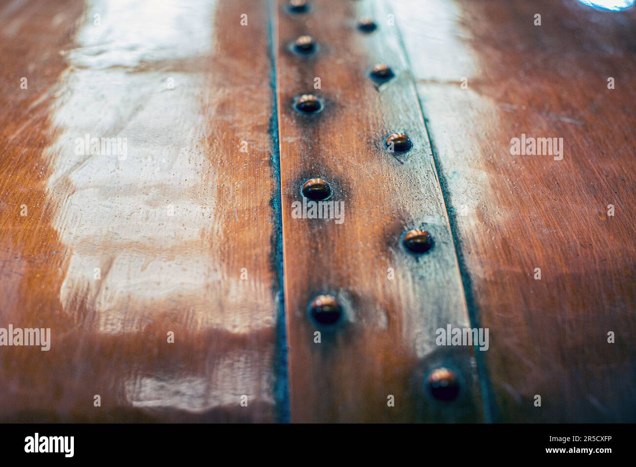 Copper rivets at Glengoyne Distillery Dumgoyne, Stirlingshire