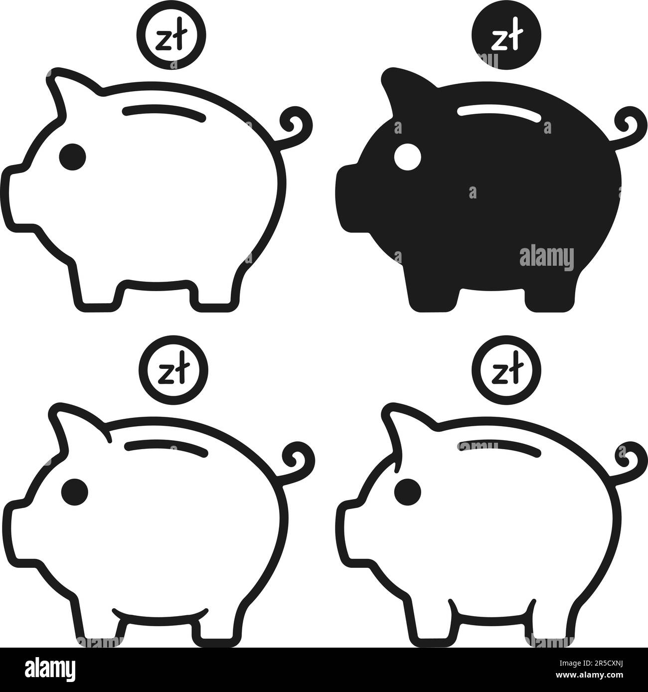 Piggybank illustration Stock Vector Images - Alamy