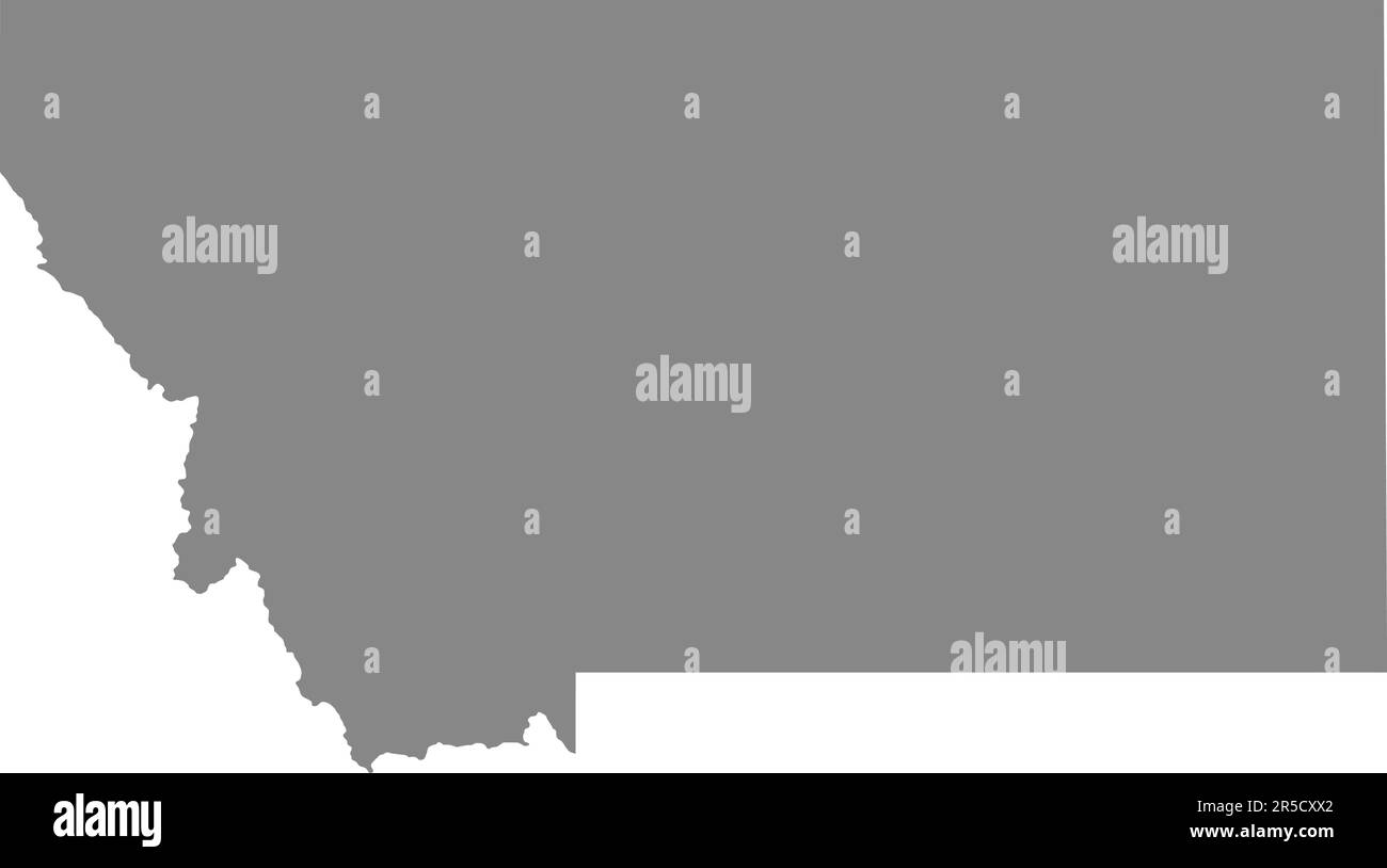 GRAY CMYK color map of MONTANA, USA Stock Vector