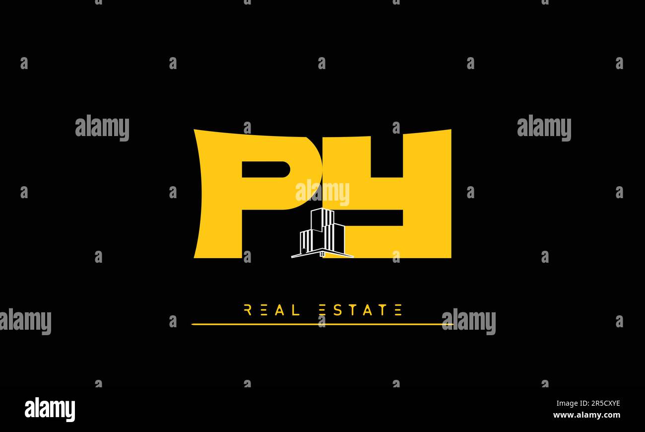 Real Estate letters Modern Creative logo PY , YP Stock Vector