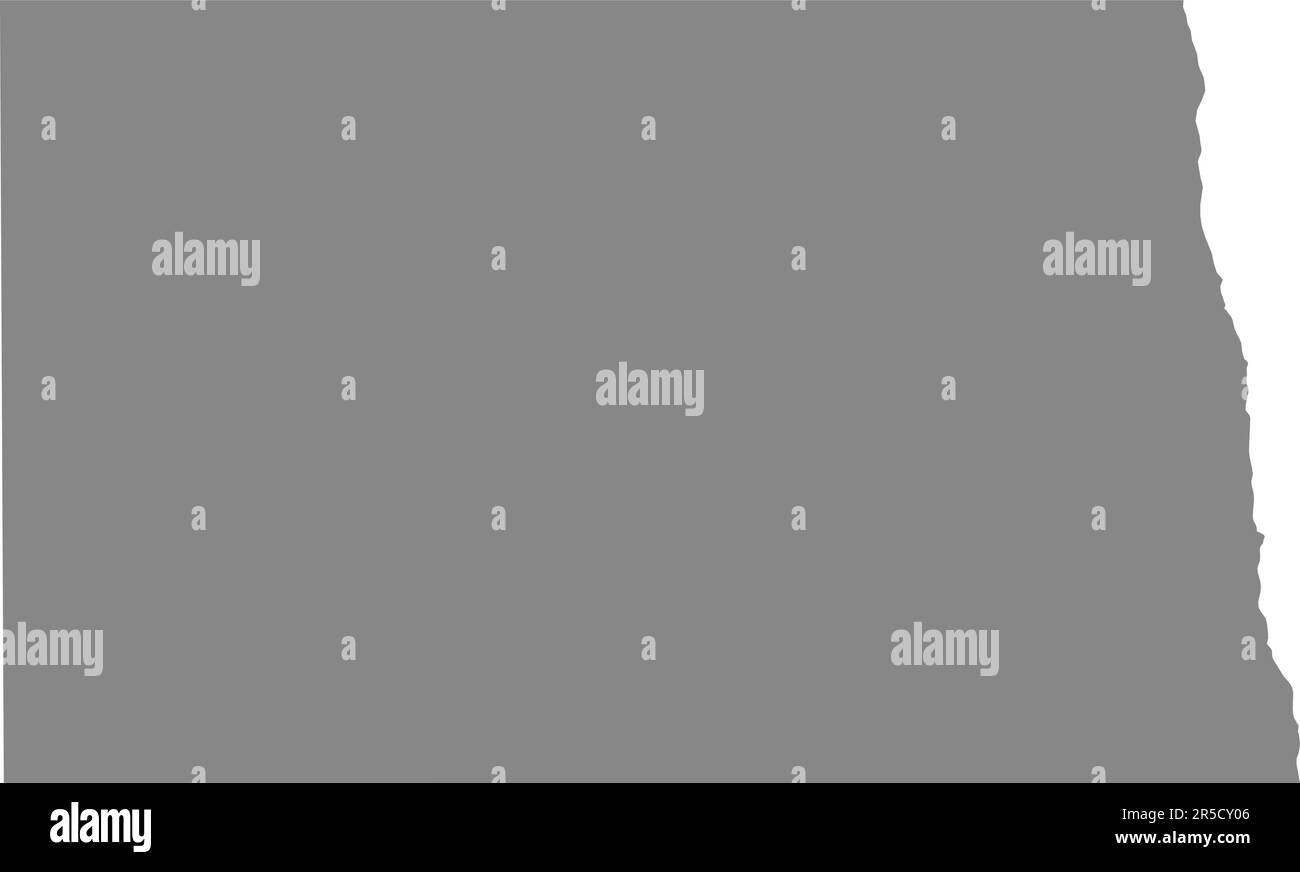 GRAY CMYK color map of NORTH DAKOTA - Gray Cmyk Color Map Of North Dakota Usa 2R5CY06 