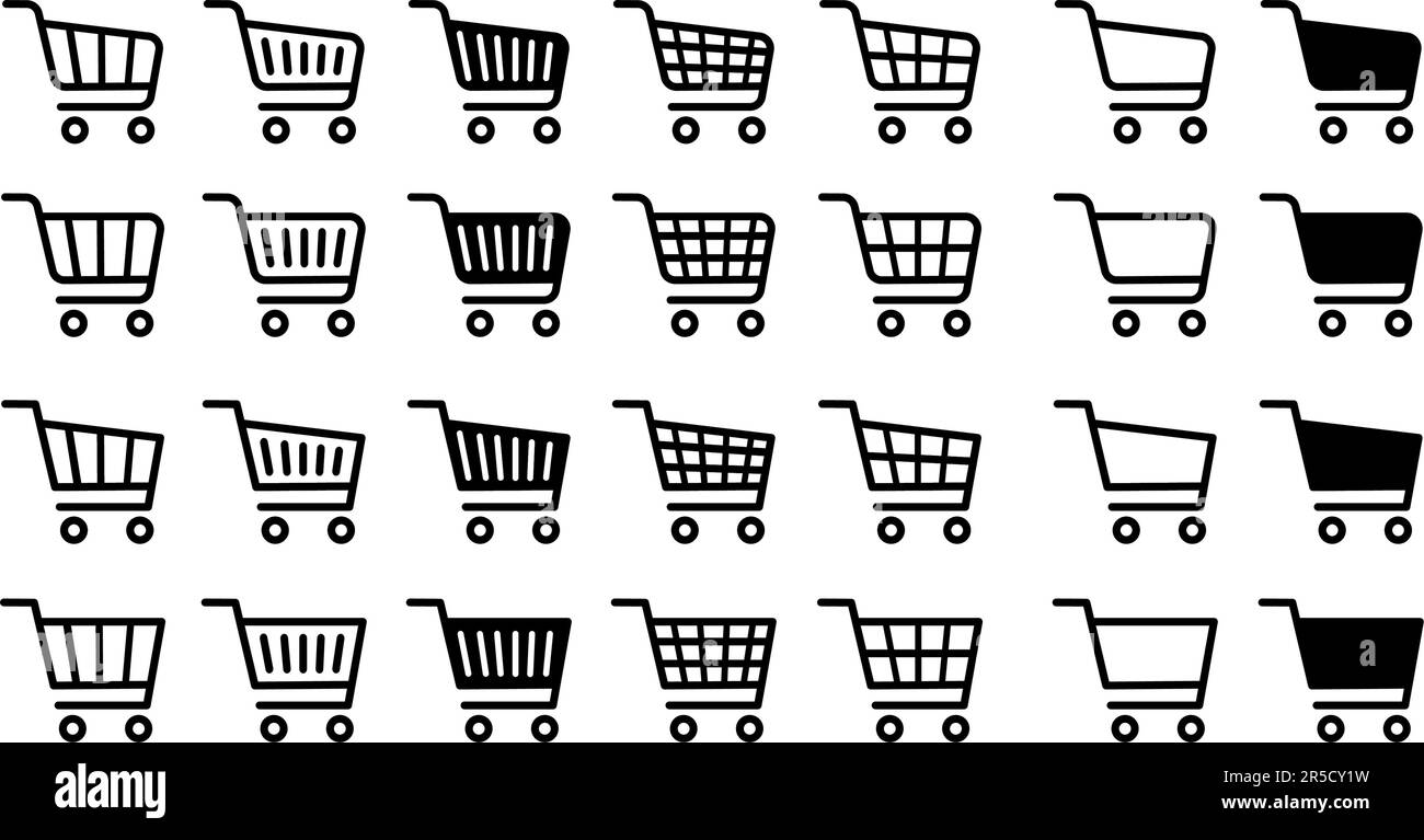 Shopping cart icons. Vector illustration Stock Vector Image & Art - Alamy