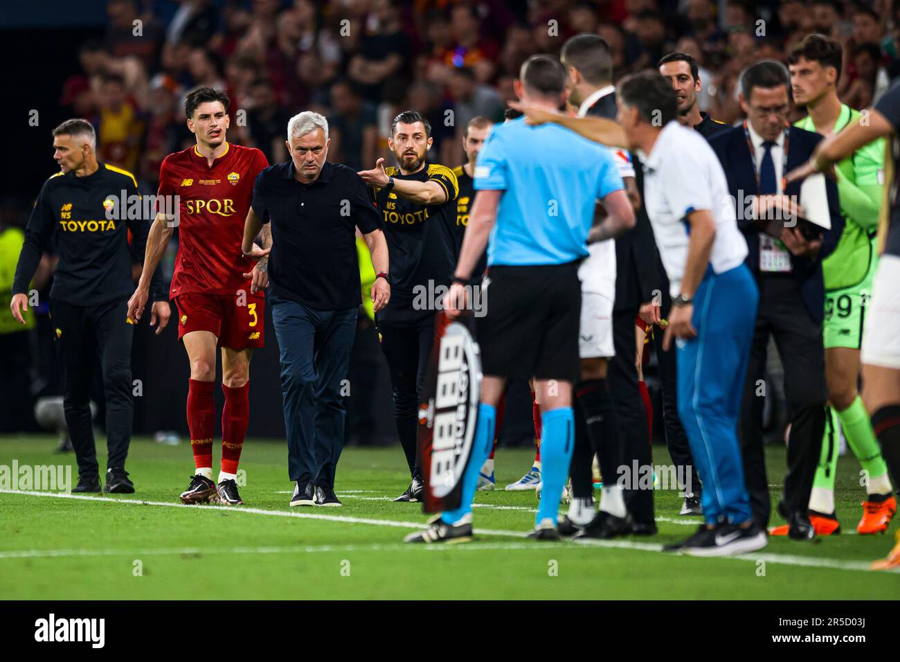 As Roma Coach Budapest, Hungary. 31 May 2023. Jose Mourinho, head coach of AS Roma ...
