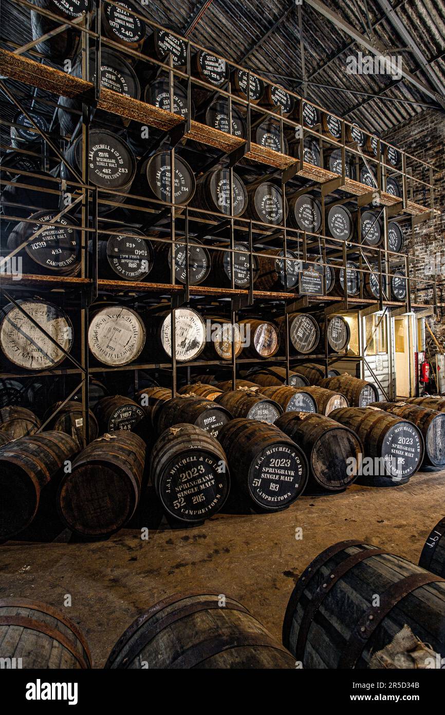 Springbank distillery warehouse , Campbeltown, Scotland, United Kingdom