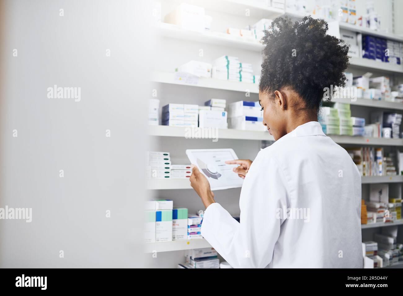 You should try this inventory management software. a pharmacist using a digital tablet in a chemist. Stock Photo