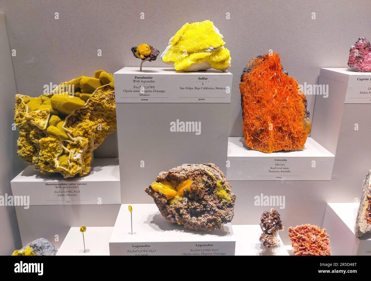 Crystals in the National Museum of Natural History in Washington DC, USA. Stock Photo